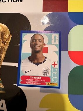 Panini FIFA World Cup 2026 Sticker Ezri Konsa Aston Villa FC ENG 5 Blue Parallel